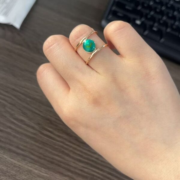 oly-489fb074243ba754c64ec6f8efbed76c Wholesale Vintage Turquoise Resin Round Ring for Women Jewelry Accessory