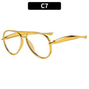 C7-gold frame white film