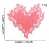 oly-48b93b62508e8b258881a68b47a88d82 Wholesale Decorative Flame Heart Fabric Patch Set - 16 Pieces Polyester Thread Iron-On DIY Accessory