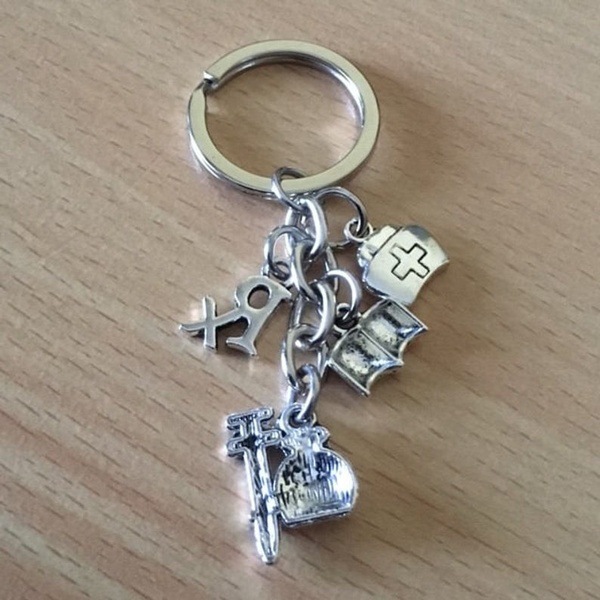 oly-48be9cd56c239a98c7f064013013b443 Wholesale Alloy Pharmacist Rx Symbol Keychain Fashion Accessory Keyring