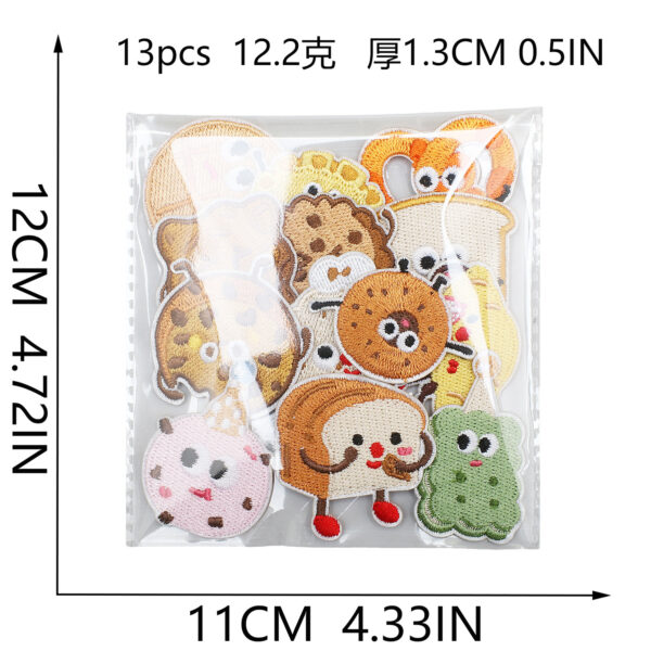 oly-48c682469688dceef994de000ea1ba91 Wholesale Cute Dessert Embroidery Patch Toast Cookie Fashion Accessory for Clothing Bags Resale Gift