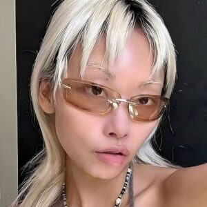Wholesale Gold Frameless Y2K Street Fashion Sunglasses Fashion Accessory