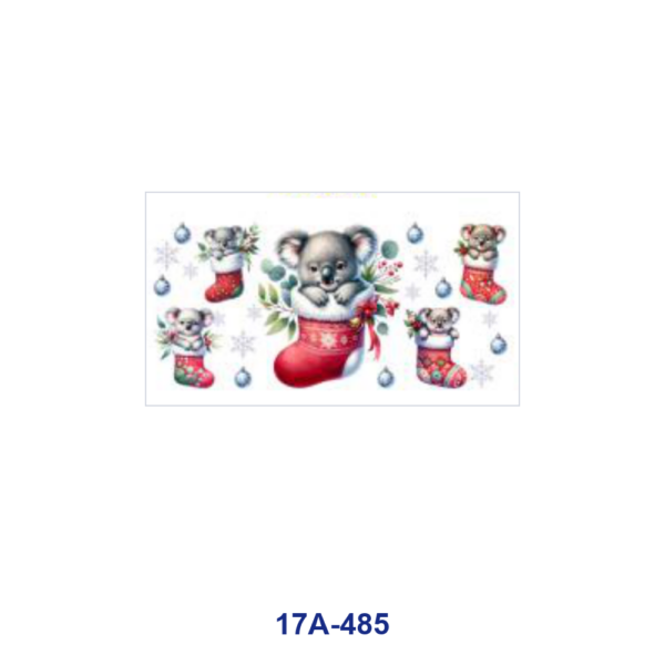 oly-48c8bf31a529d72a863a7fa4a4f14cff Wholesale 5pcs Christmas Theme Cute Animal Christmas Stocking Candy Cane Holly Snowflake Mixed Decor Prints 16oz Cup UV DTF Wraps