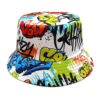 oly-48cf6fb5d2fe9613ea48be9beea31a30 Wholesale Reversible Graffiti Letter Bucket Hat Sun Protection Unisex Casual