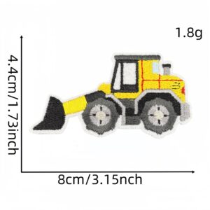 Yellow engineering vehicle cloth sticker 6#
