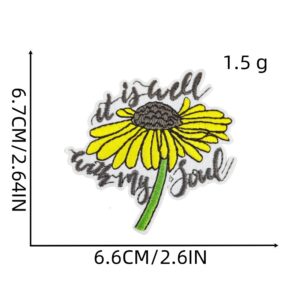 Sunflower cloth stickers 15#