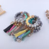 oly-48e7c27e522cf52aa598c2107df74d54 Wholesale Leopard Print Silicone Wrist Keychain Fashion Accessory DIY Beaded Key Ring Gift