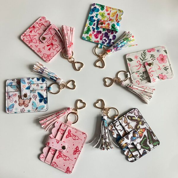 oly-493063972a16f4e64bedbda147a06f1c Wholesale Cross-Border Card Holder Coin Purse Leather Wallet Wrist Strap Women's Handbag Silicone Bead Bracelet Key Pouch