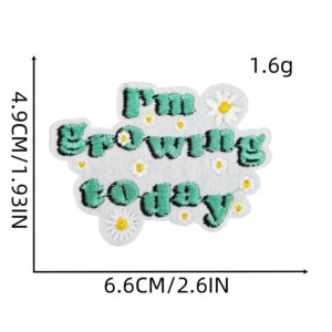 Letter flower cloth stickers 7#