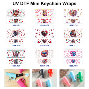 Wholesale 8pcs Valentine Love Mini Cup Keychain Sticker