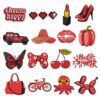 oly-49555ae2e2f36785653dfd44425e1d11 Wholesale Cute Embroidered Cherry Red Patch Stickers Decorative Fashion Accessory for Coat Bag DIY Gift