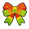 Wholesale Cartoon Bow Embroidered Patch Rainbow Pattern Iron-On Clothing Accessory DIY Craft Supply