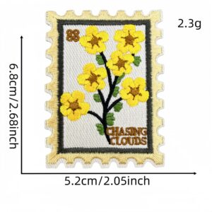 Flower Stamp Cloth Sticker #1
