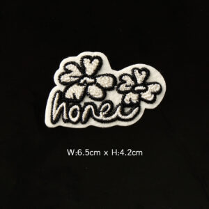 Black and white flower letters