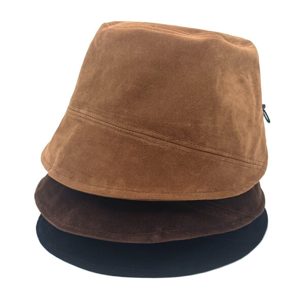 Wholesale Suede Bucket Hat Japanese Style Flat Top Sun Hat for Women Casual Everyday Gift
