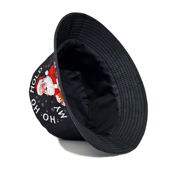 Wholesale Trendy Santa Claus Print Foldable Bucket Hat Sun Protection Unisex Fashion Accessory