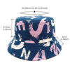 Wholesale Graffiti Letter Bucket Hat Sunscreen Fashion Accessory Trendy Gift for Couples