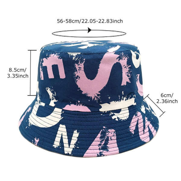 Wholesale Graffiti Letter Bucket Hat Sunscreen Fashion Accessory Trendy Gift for Couples
