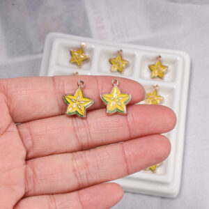 oly-49c7a8c33c63510e93db716e6824a202 Wholesale Alloy Fruit Starfish Charms Enamel Pendants for DIY Jewelry Making