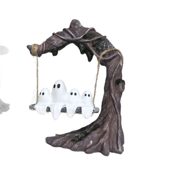 Wholesale Halloween Ghost Swing Resin Ornament Home Decor Desktop Figurine Boutique Gift