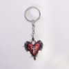 oly-49d6d9ecfc50c575ed03ba2d84b3f1a7 Wholesale Gothic Red Heart Thorn Keychain Pendant for Bag, Car Key Decorative Accessory