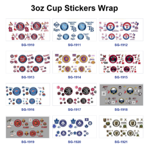 oly-49dc6239a8e75480574d4ca73262912a Wholesale 8pcs Sports Logo Badge Pattern 3oz Cup Stickers Wrap OLY Exclusive