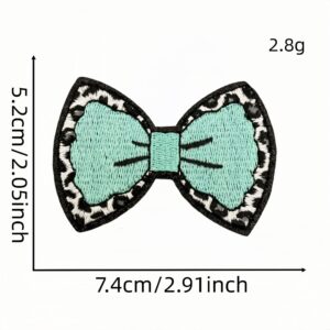 Turquoise denim patch 3#