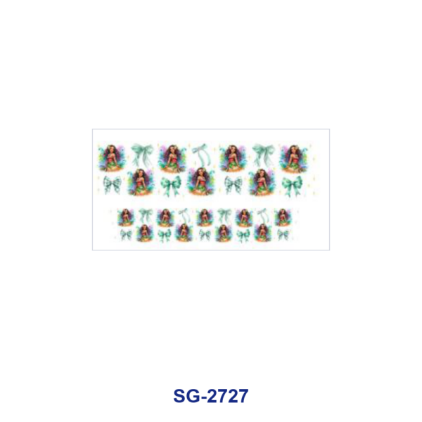 Wholesale 8pcs Princess Cartoon Horse Floral Print 3oz Cup Stickers Wrap OLY Exclusive