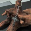 Wholesale Vintage 3D Cross Keychain Pendant Punk Style Metal Key Ring Accessory