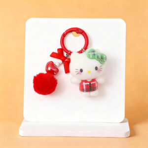 Plaid hello kitty - red & green