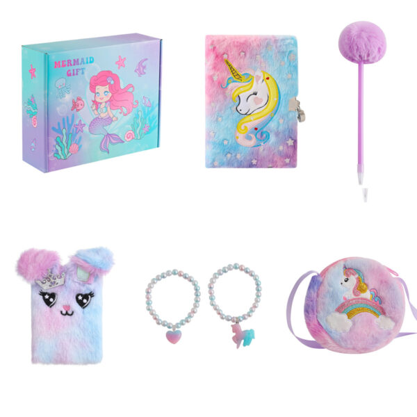 Wholesale Mermaid Ocean Theme Kids Stationery Gift Box Set with Notebooks for Back to School Birthday Gift