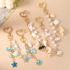 Wholesale Beach Theme Keychain Zinc Alloy Octopus Shell Starfish Charm for Bag Decoration