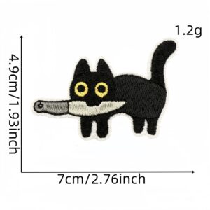 Black cat cloth patch 6#