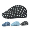 Wholesale Black Polka Dot Beret Hat Adjustable Breathable Summer Fashion Accessory