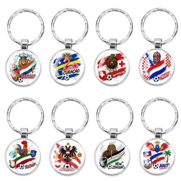 Wholesale Metal Electroplated Football Keychain Pendant for Fans