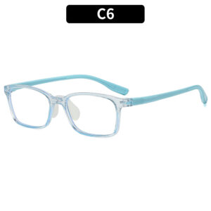 C6-transparent blue frame blue legs