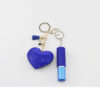 Wholesale Zinc Alloy Rhinestone Heart 5ml Perfume Keychain Bottle Bag Charm Accessory