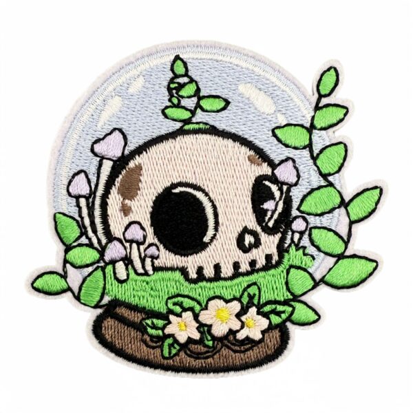 oly-4a3c97f7782639a18cfc5529d6f00090 Wholesale Halloween Cartoon Skull Embroidery Patch Iron-On Polyester Sticker Boutique Resale