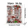 Wholesale Christmas Embroidered Patches Snowflake Deer Iron-On Decorative Accent for Clothing DIY Gift
