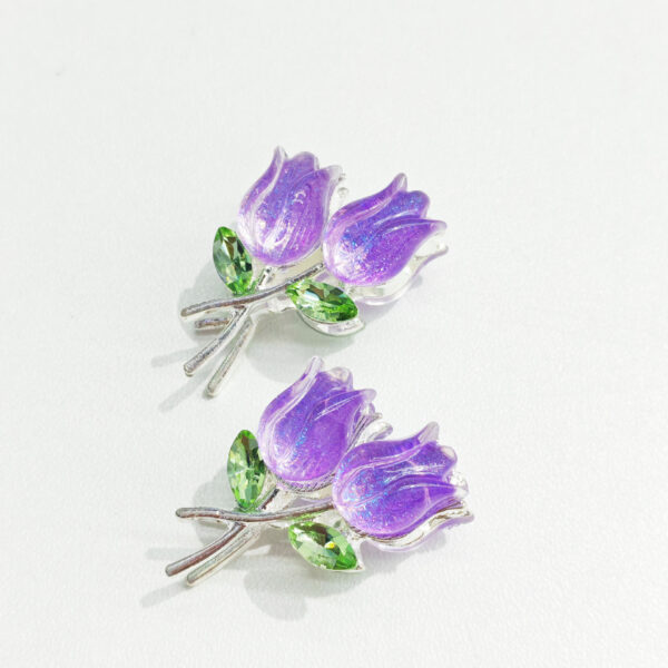 oly-4a7be6b7006a14b292b46e905e91f91c Wholesale Light Green Electroplated Alloy Tulip Beads, Hollow Cute Design for DIY Jewelry Making