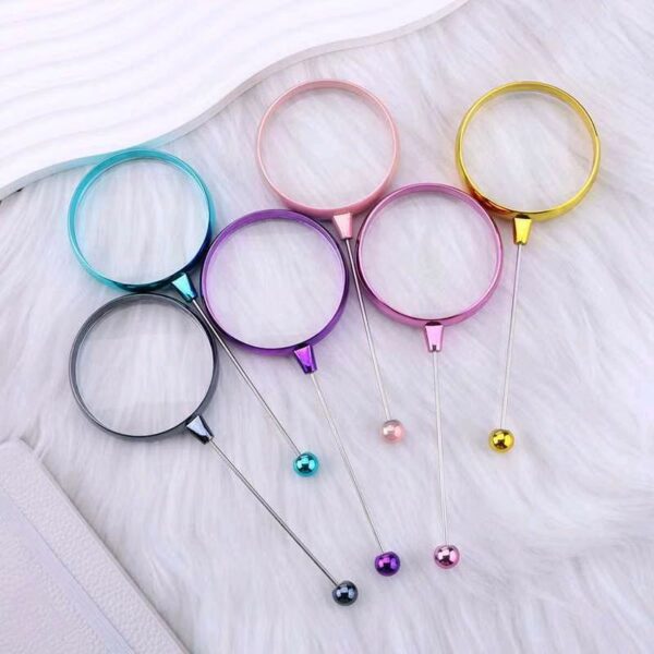 Wholesale Colorful Beaded Magnifying Glass DIY Craft Accessory