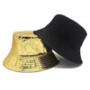oly-4a8f078e71d8824bb5c7972414d31ff6 Wholesale Stylish Reversible Bucket Hat Double Sided Gold Silver Design for Outdoor Party and Everyday Fashion Accessory