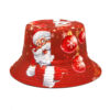 oly-4a9e02a9e52c9d97fe6ace1e6c46948a Wholesale Santa Claus Pattern Fisherman Hat Trendy Christmas Red Bucket Hat for Outdoor Gift