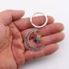 oly-4a9f73a116243710a187a3da3dfb0710 Wholesale Rustic Moon Crushed Stone Keychain Metal Grape Cluster Bag Charm
