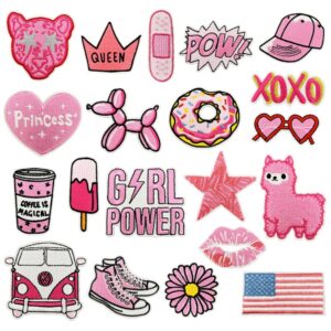 oly-4aaafb792e501101c63f3f046921dad5 Wholesale Pink Cartoon Heart Embroidered Patch Polyester Cloth Sticker DIY Accessory