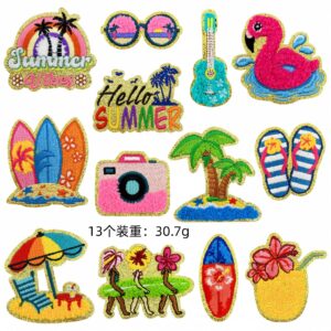 Summer Series Fabric Patches B Set of 13