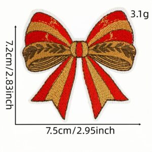 Bow cloth sticker 6#