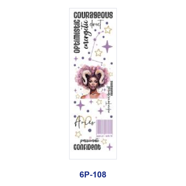 Wholesale 2/8/16pcs UV DTF Stickers Zodiac Figure Star Constellation Positive Text Print Pen and Bookmark Stickers