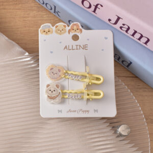 15# Yellow Wavy Bow - 2pcs
