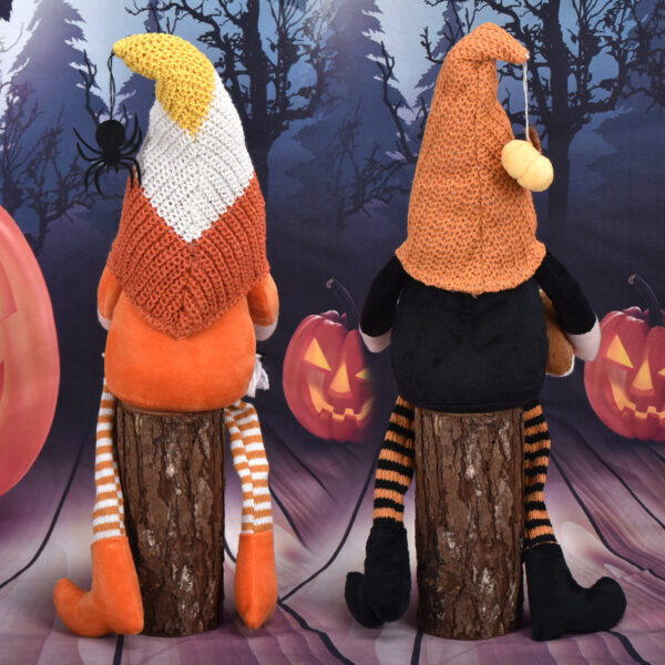 Wholesale Cloth Halloween Gnome Plush Decor Long Legs Faceless Doll with Pointed Hat for Home Decoration